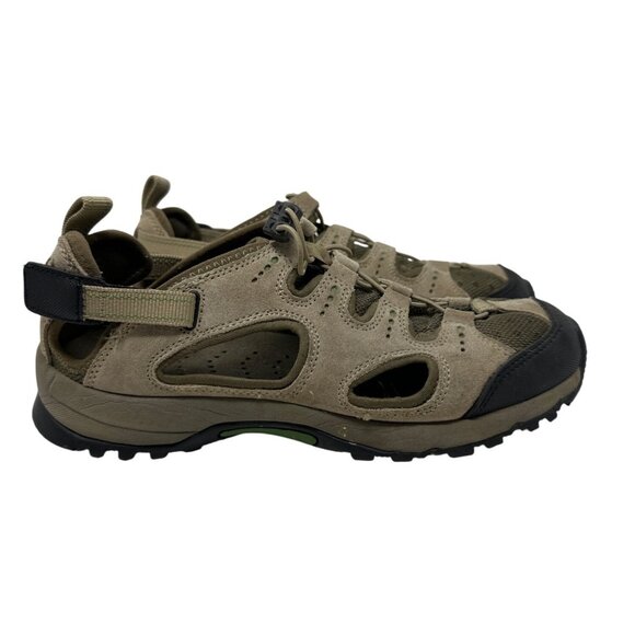 Lands End Suede & Mesh Outdoor Hiking Sandals Men's Size 9B - Picture 1 of 10